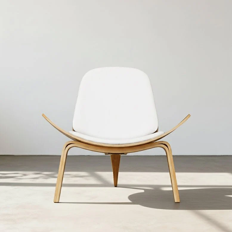 Hans Wegner CH07 Shell Chair, White & Oak