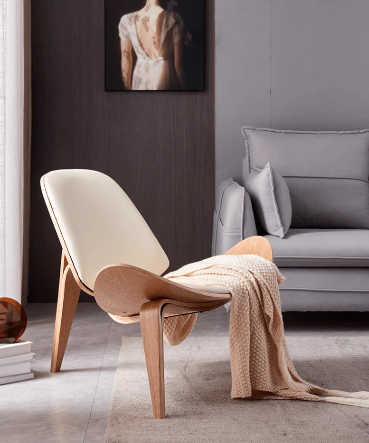 Hans Wegner CH07 Shell Chair, White & Oak - Image 3