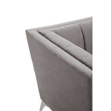 Hansa Grey Velvet Chair - Image 5
