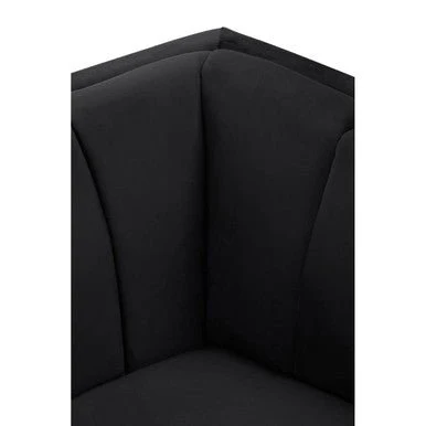 Hansa Two Seat Black Velvet Sofa - Image 7
