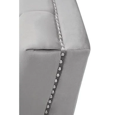 Hansa Two Seat Grey Velvet Sofa - Image 7