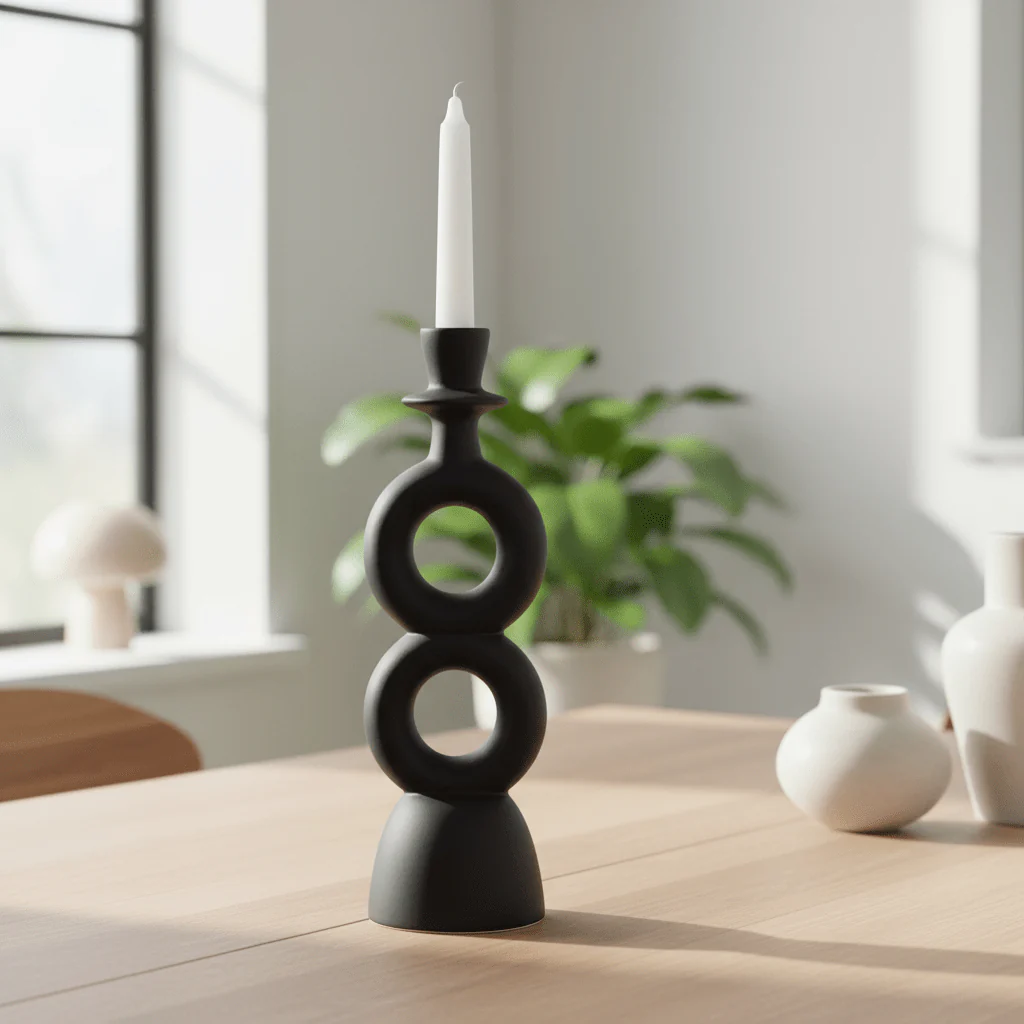 Hapax Large Black Candle Holder - Image 6