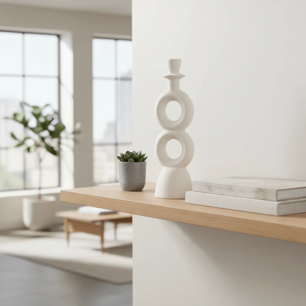 Hapax Large Cream Candle Holder - Image 4