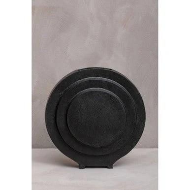 Hapax Round Matt Black Finish Vase - Image 3