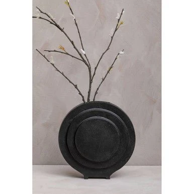 Hapax Round Matt Black Finish Vase - Image 6