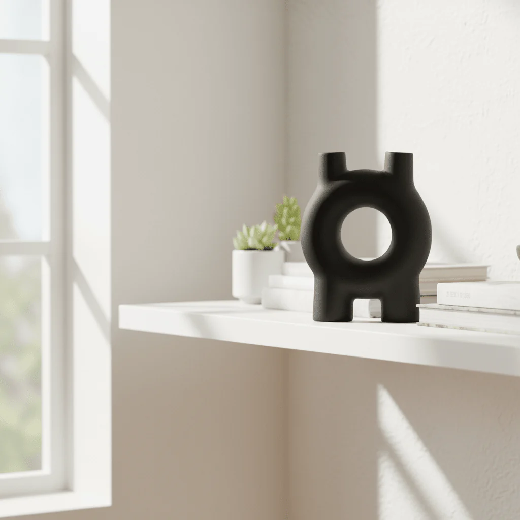 Hapax Small Black Candle Holder - Image 3