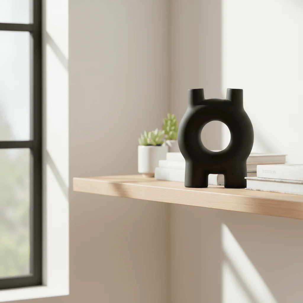 Hapax Small Black Candle Holder - Image 4