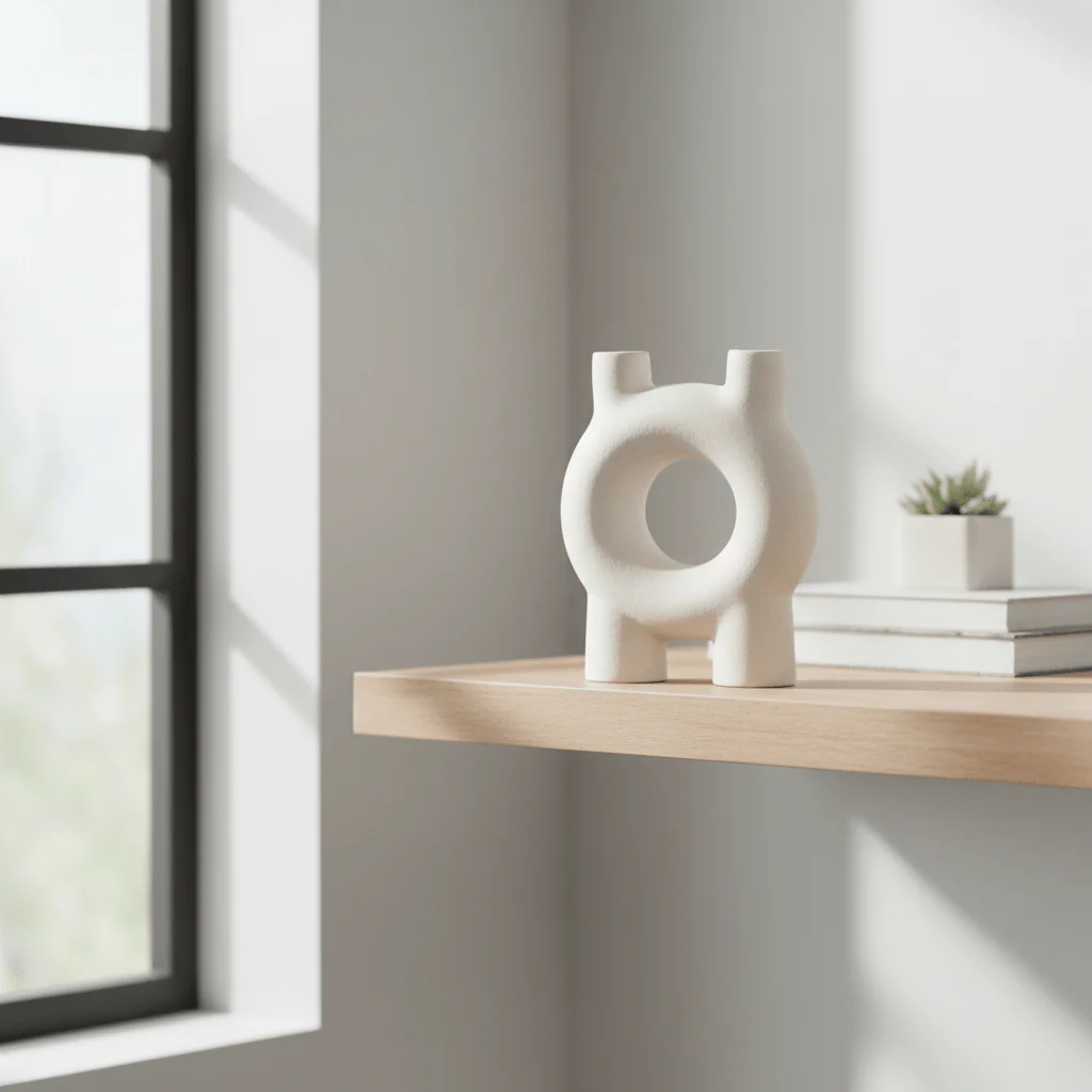 Hapax Small Cream Candle Holder - Image 7