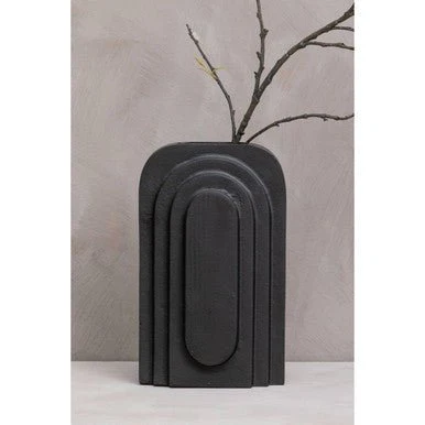 Hapax Tall Matt Black Finish Vase - Image 5
