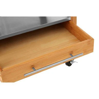 Harlow Bamboo Four Drawer Kitchen Trolley - Image 8