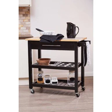 Harlow Glenn Wide Kitchen Trolley with Granite Top - Image 5