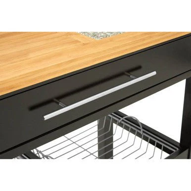 Harlow Glenn Wide Kitchen Trolley with Granite Top - Image 7