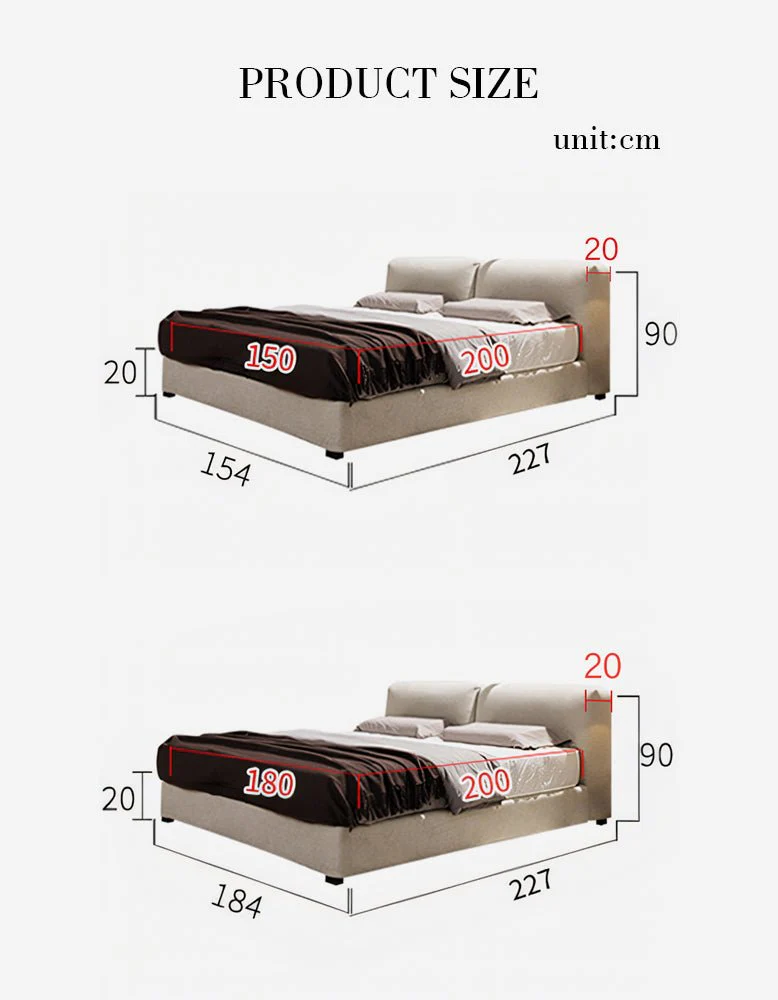 Hassan Modern King Superking Size Bed, Linen - Image 10
