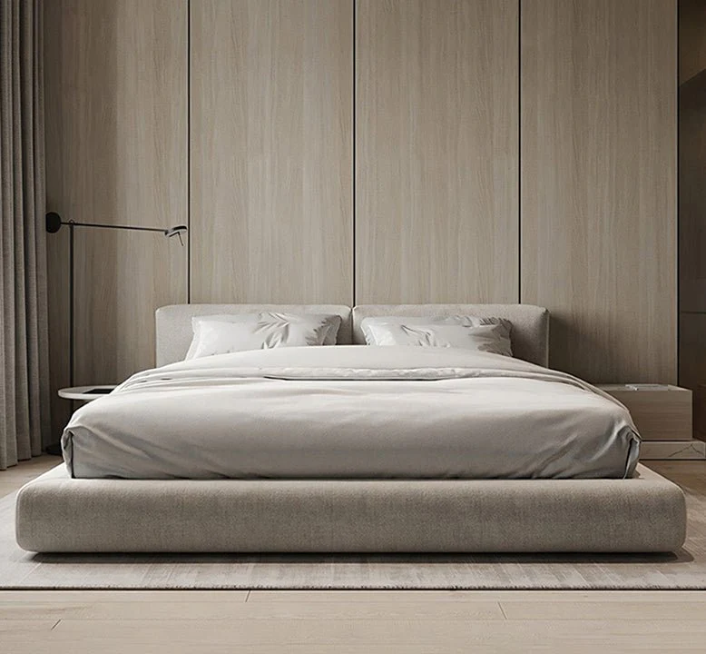 Hassan Modern King Superking Size Bed, Linen - Image 5