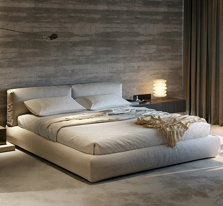 Hassan Modern King Superking Size Bed, Linen - Image 7