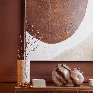 Heba Brushstroke Design Large Glass Vase - Image 2