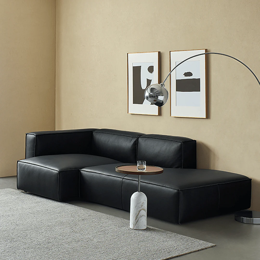 Hebe Three Seater / Four Seater Corner Sofa, Real Leather - Image 4