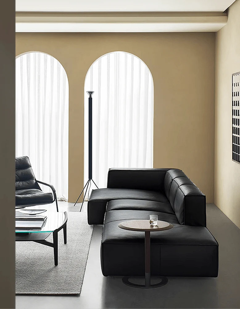 Hebe Three Seater / Four Seater Corner Sofa, Real Leather - Image 6