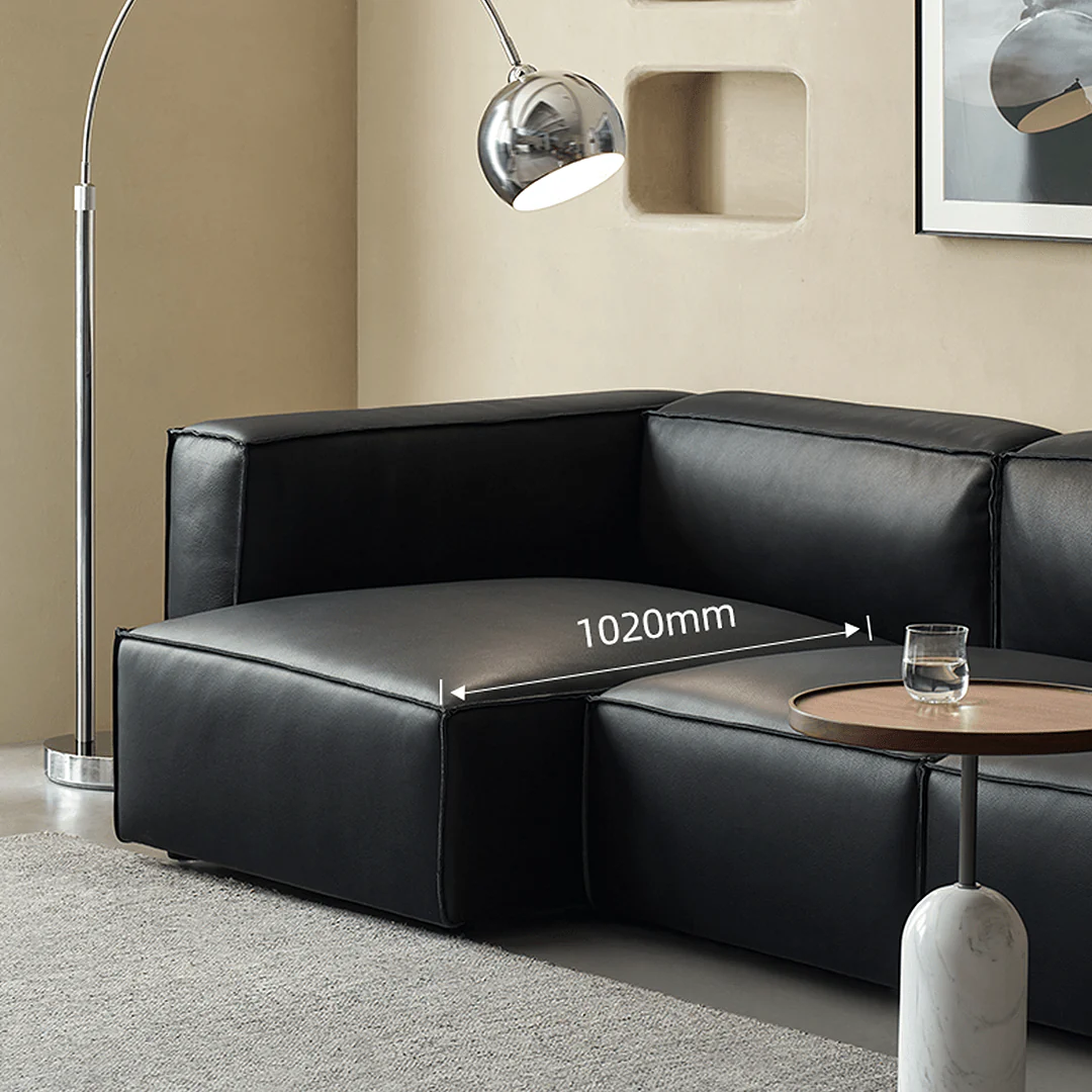 Hebe Three Seater / Four Seater Corner Sofa, Real Leather - Image 8