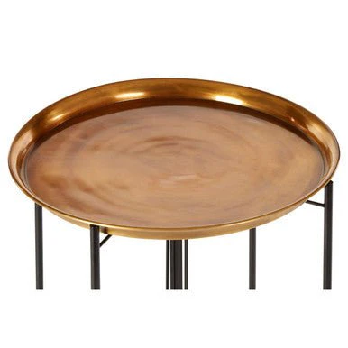 Hege Large Brass And Black Finish Side Table - Image 2