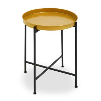 Hege Small Brass And Black Finish Side Table - Image 2