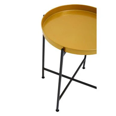 Hege Small Brass And Black Finish Side Table - Image 3
