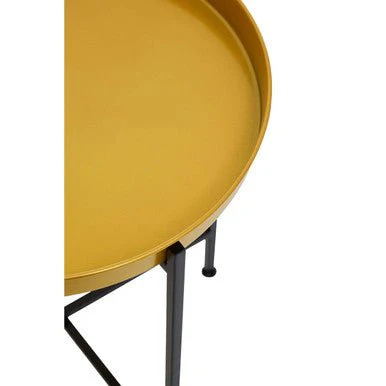 Hege Small Brass And Black Finish Side Table - Image 4