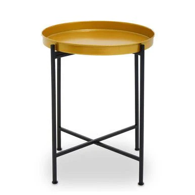 Hege Small Brass And Black Finish Side Table - Image 6