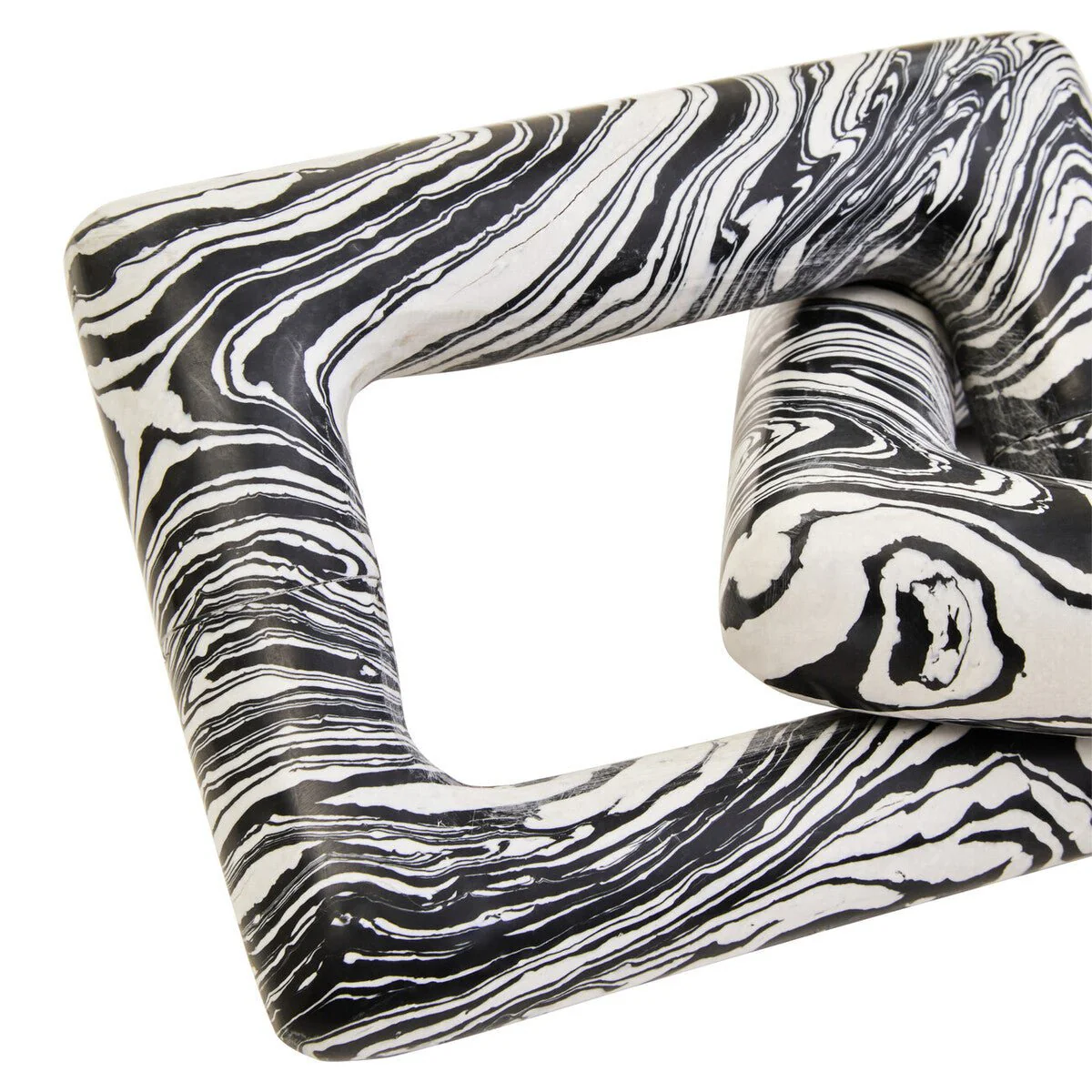 Helsa Black And White Marble Two Link Chain - Image 3