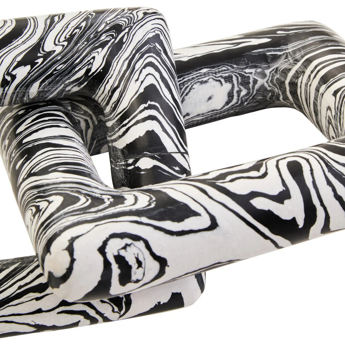Helsa Black And White Marble Two Link Chain - Image 4