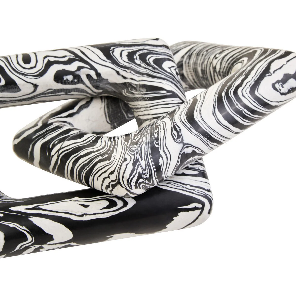 Helsa Black And White Marble Two Link Chain - Image 5