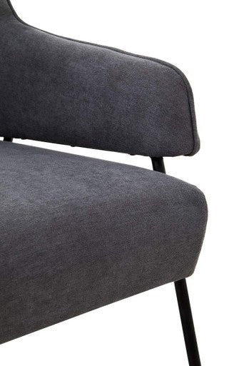 Henia Ash Velvet Chair - Image 4