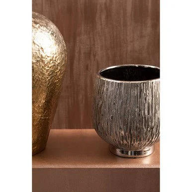 Hesper Small Silver Ceramic Planter - Image 2