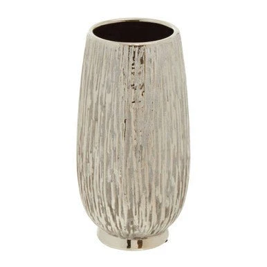 Hesper Small Silver Ceramic Vase - Image 2