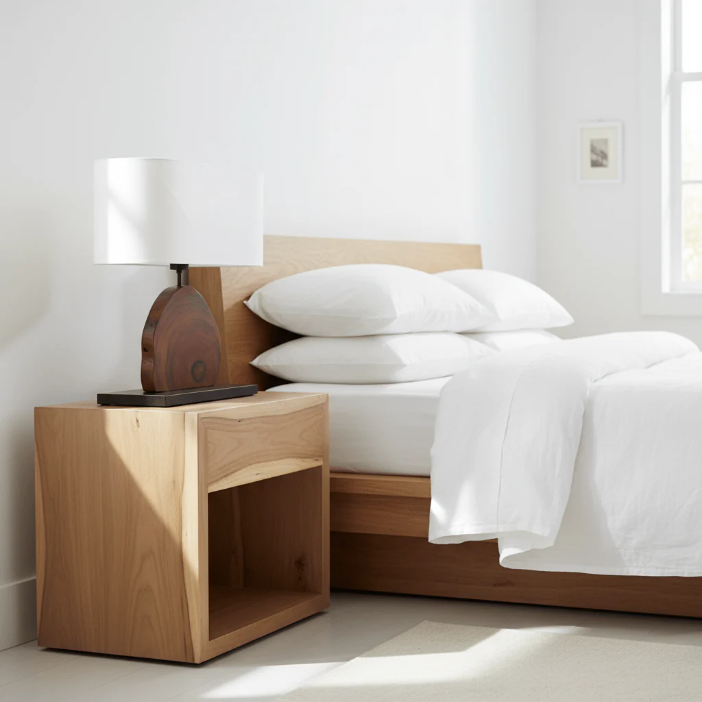 Hestina Wooden Live Edge Design Table Lamp - Image 2