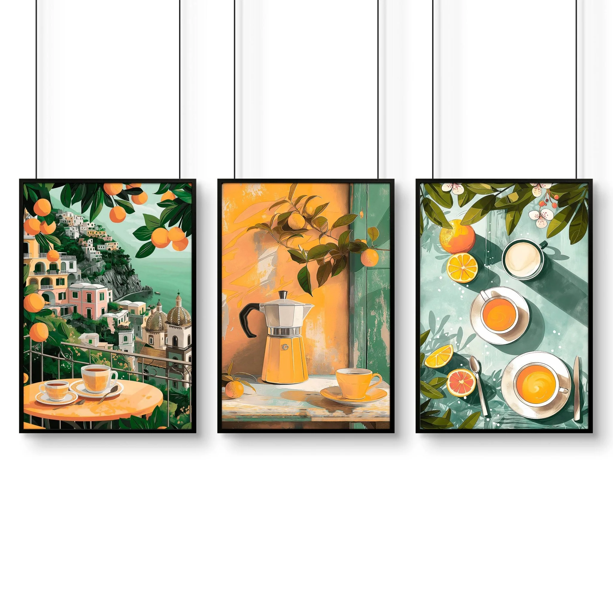 Home Decor Items For Kitchen | Set of 3 Italian Lifestyle Wall art Prints - Image 11