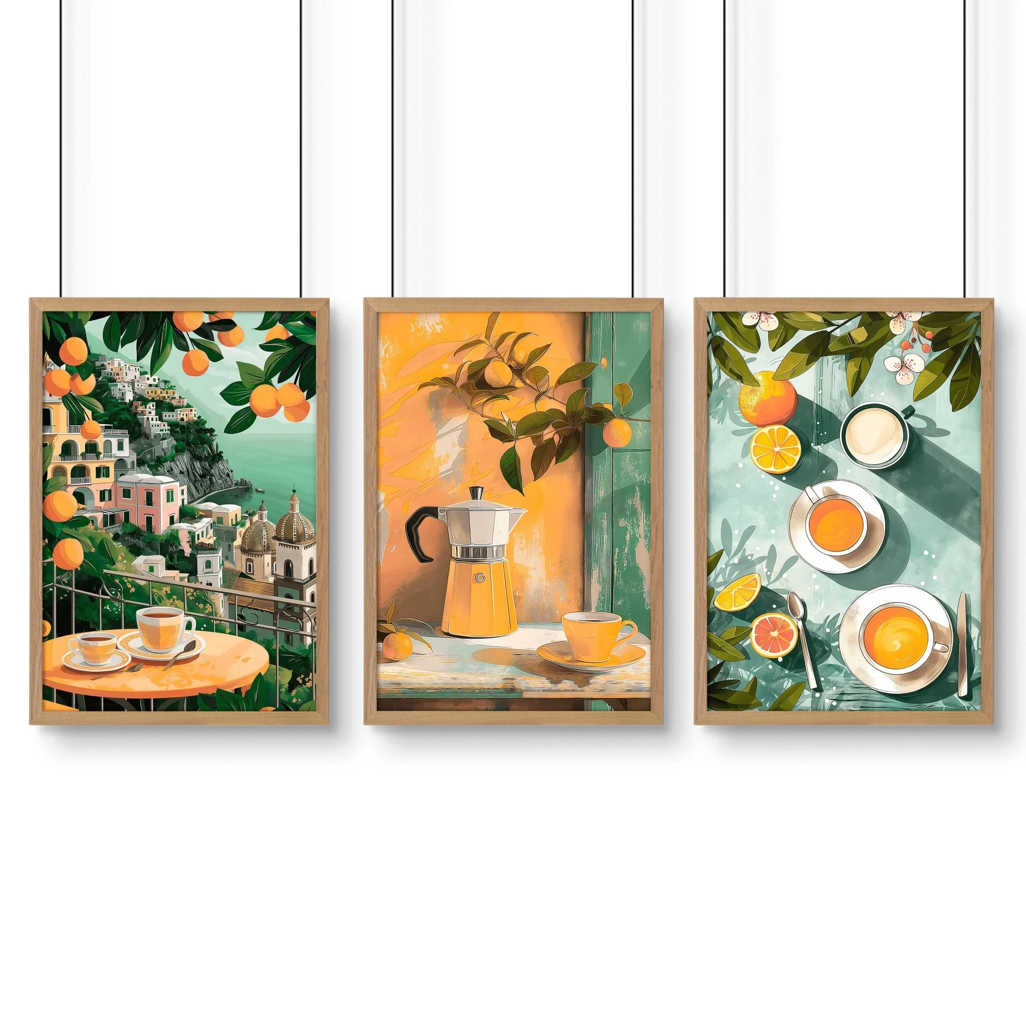 Home Decor Items For Kitchen | Set of 3 Italian Lifestyle Wall art Prints - Image 12