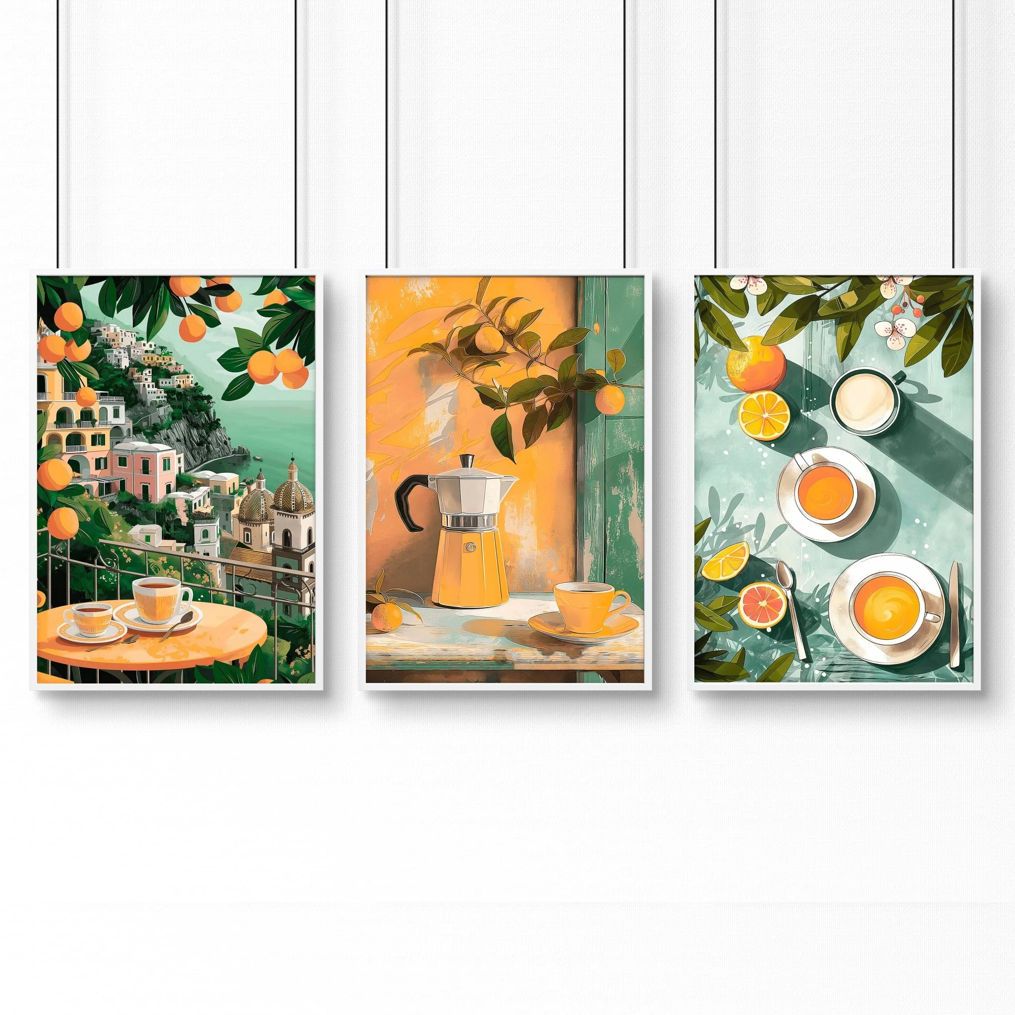 Home Decor Items For Kitchen | Set of 3 Italian Lifestyle Wall art Prints - Image 13