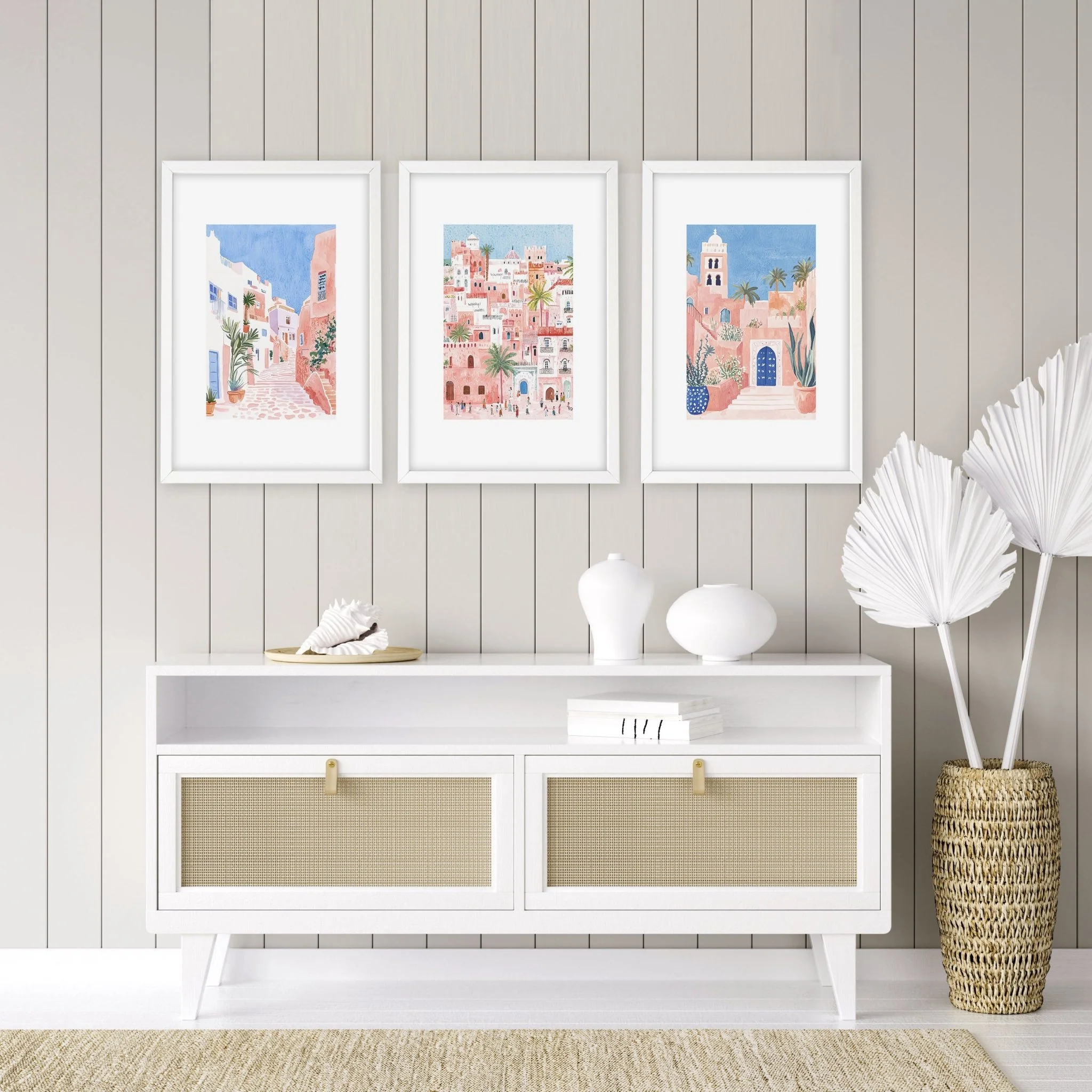 Home Decor Living Room Pictures | Set of 3 Beach Decor Wall art Prints - Image 4