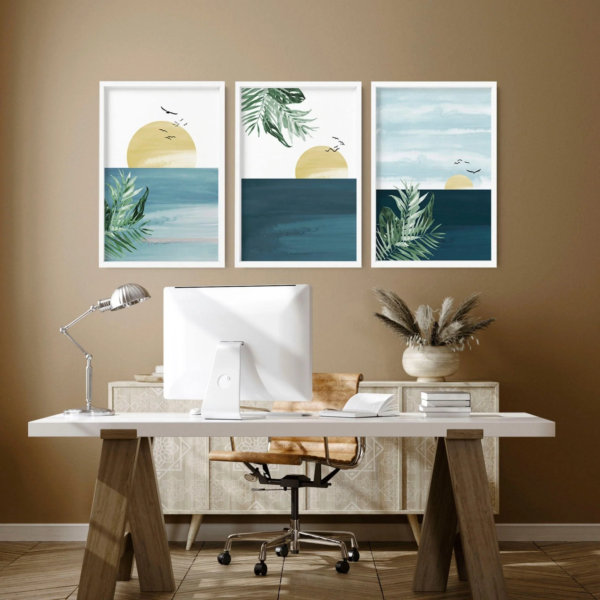 Office artwork | set of 3 Sunset wall art prints - Image 2