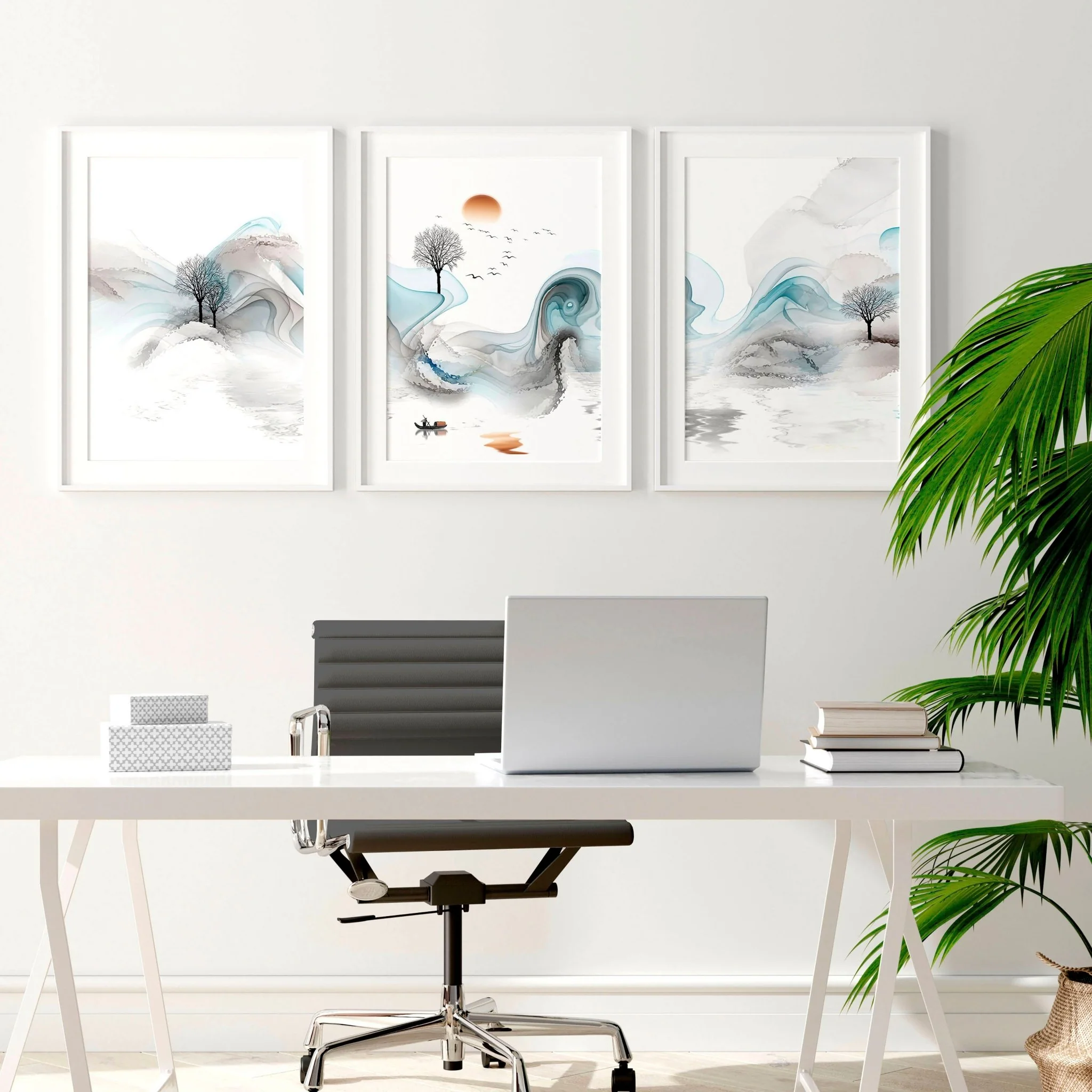 Home office prints | set of 3 framed wall art - Image 2