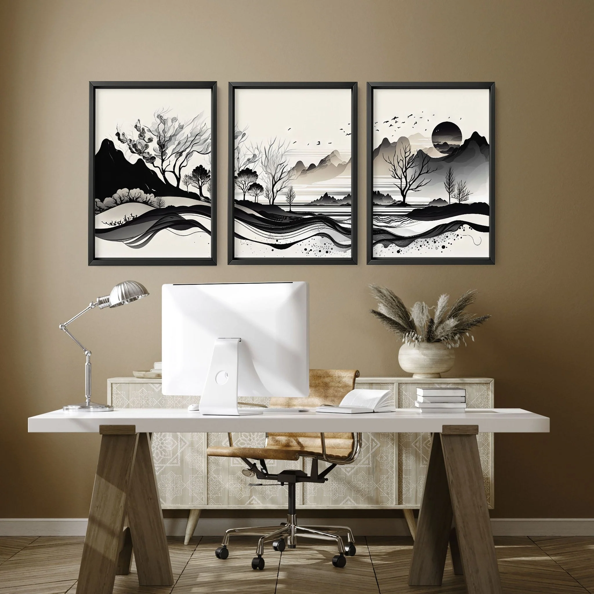 Home Office Wall Accessories | Set of 3 wall art prints - Image 3
