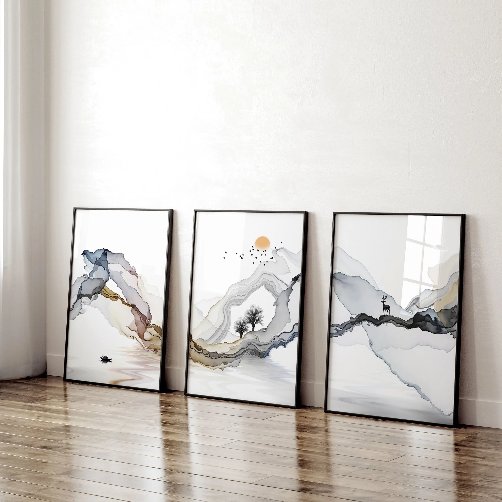 Home office wall decor | set of 3 framed wall art - Image 3