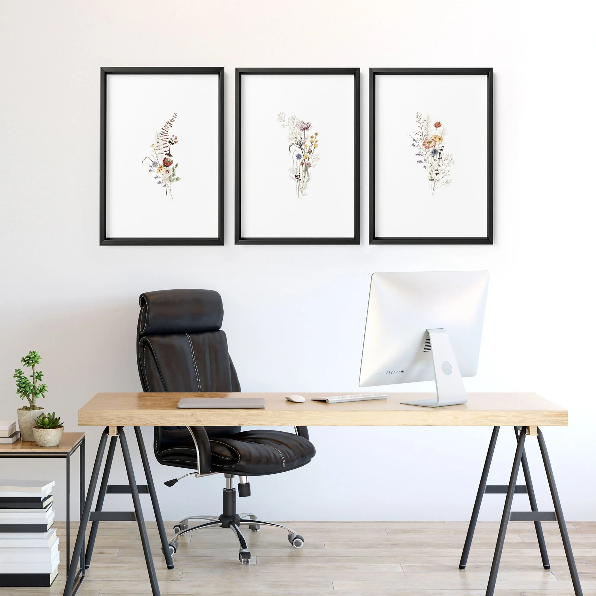 Home Office Wall Decorations | Set of 3 wall art prints - Image 3