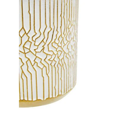 Honna Small White Gold Ceramic Planter - Image 9