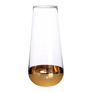 Horizon Clear And Gold Finish Vase - Image 5