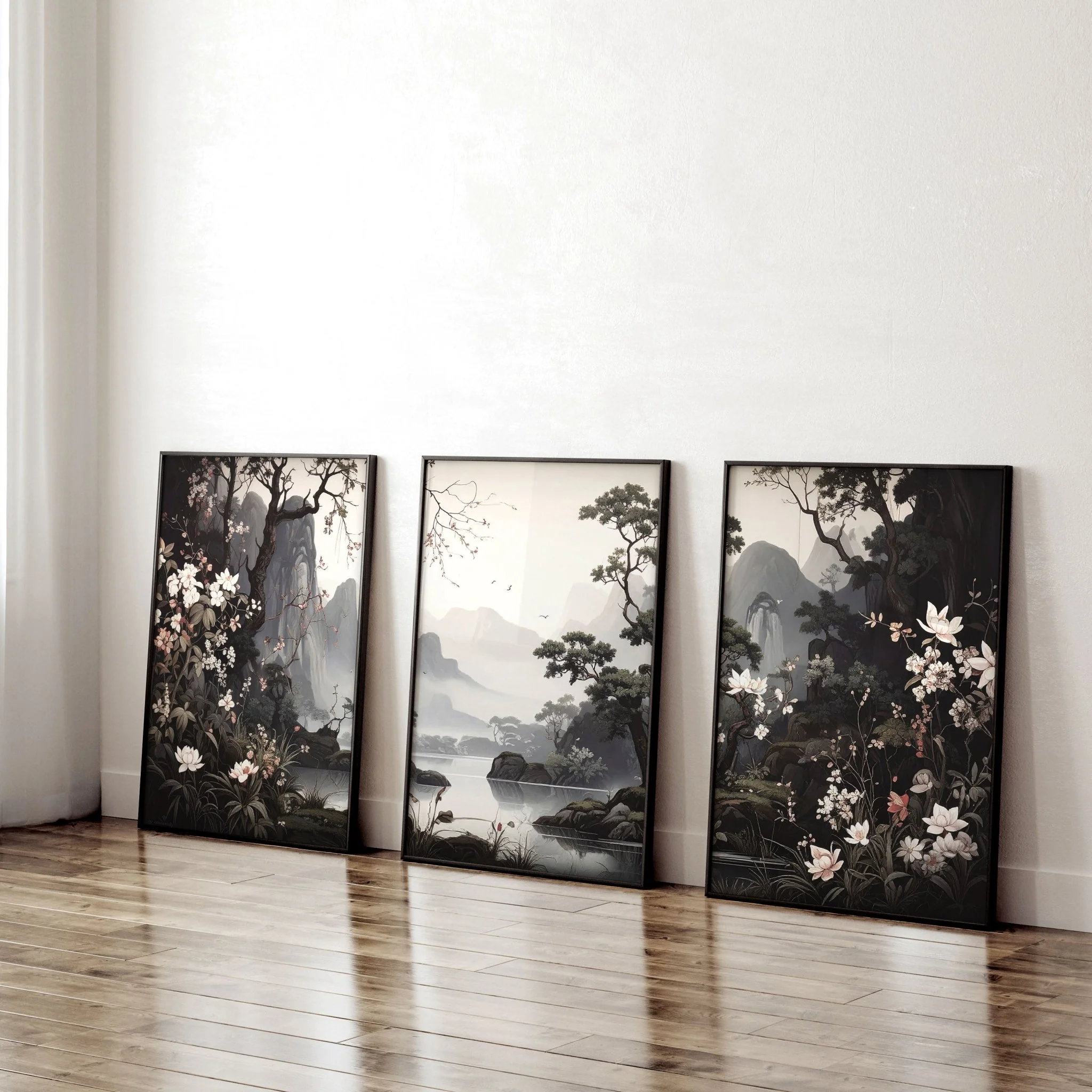 Huge Posters For Wall | Set of 3 Chinoiserie Wall art Prints - Image 4