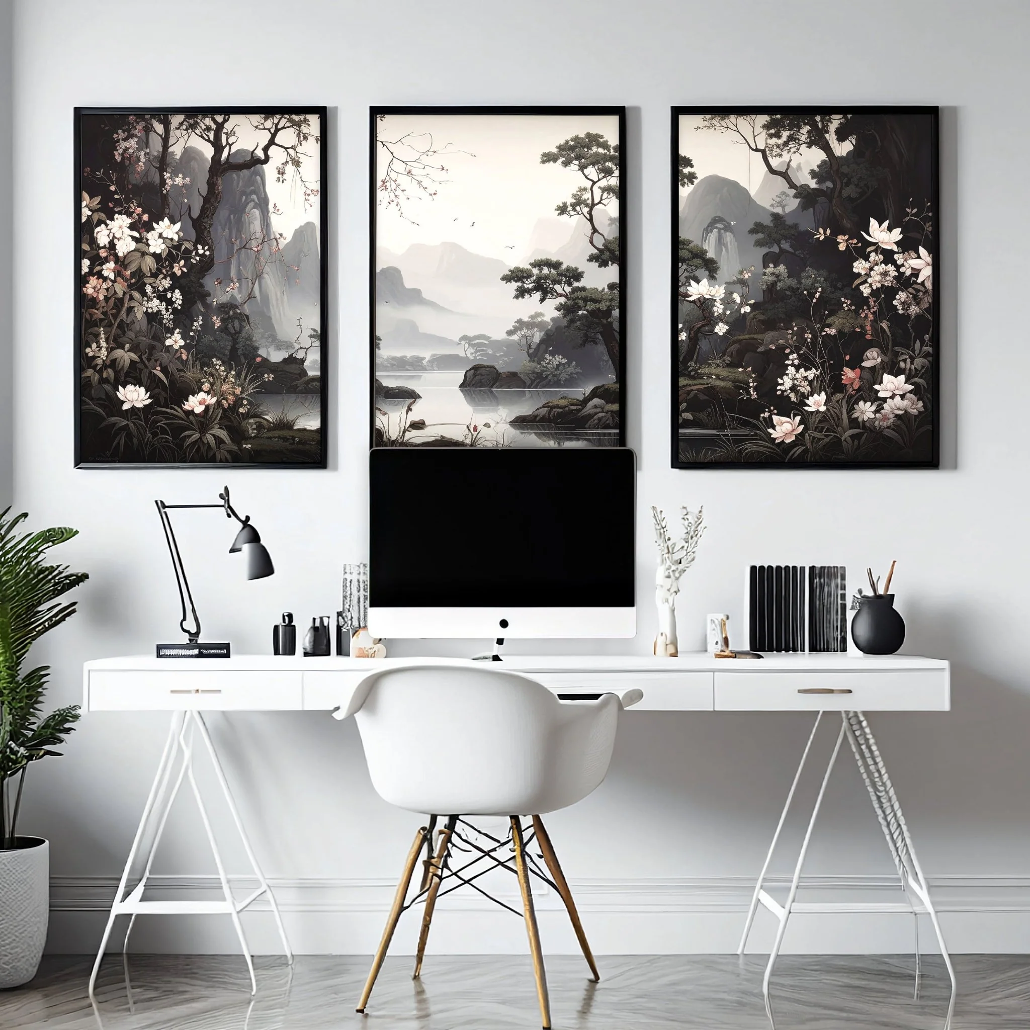 Huge Posters For Wall | Set of 3 Chinoiserie Wall art Prints - Image 5