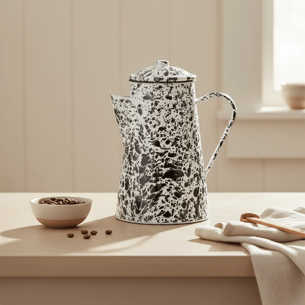 Hygge Black And White Patterned Teapot - Image 4