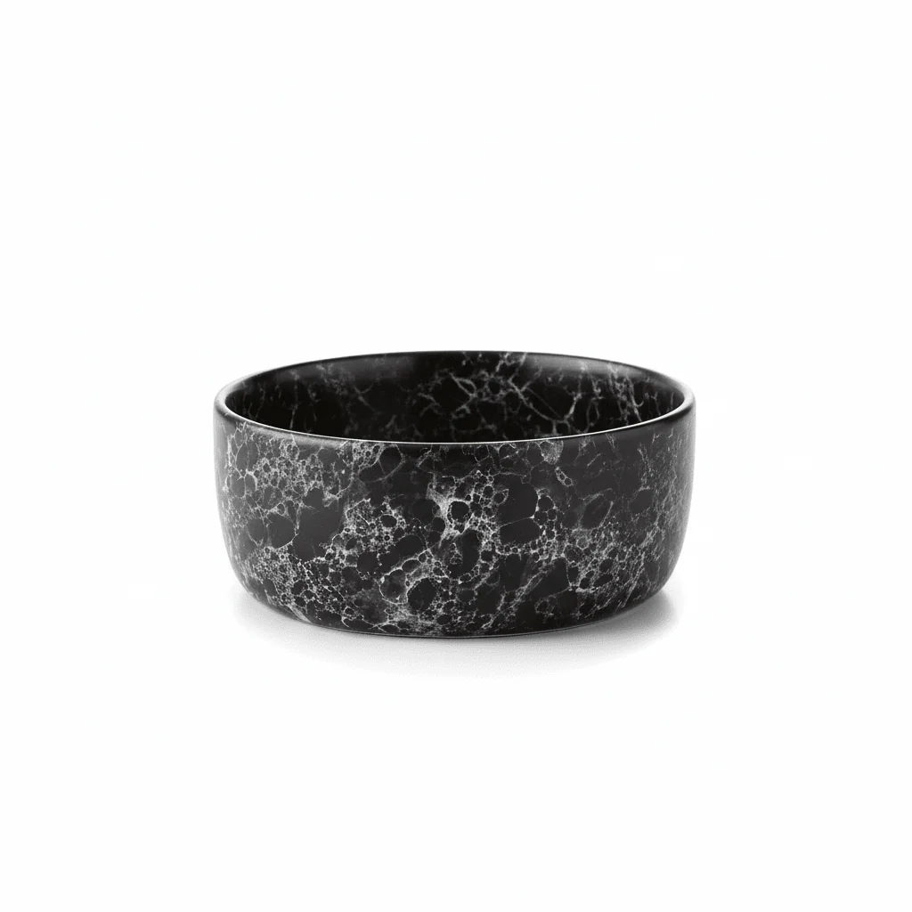 Hygge Black Faux Marble Bowl